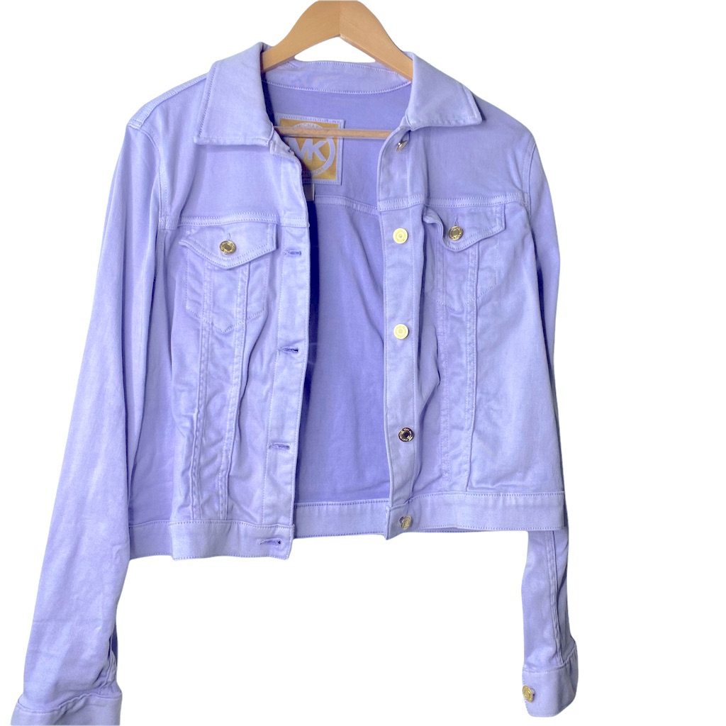 Original Michael Kors Jeans Jacket - Color Lilac - Trendy - Size Large